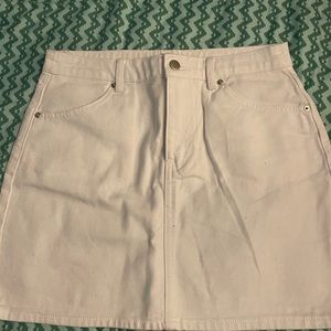 White jeans skirt